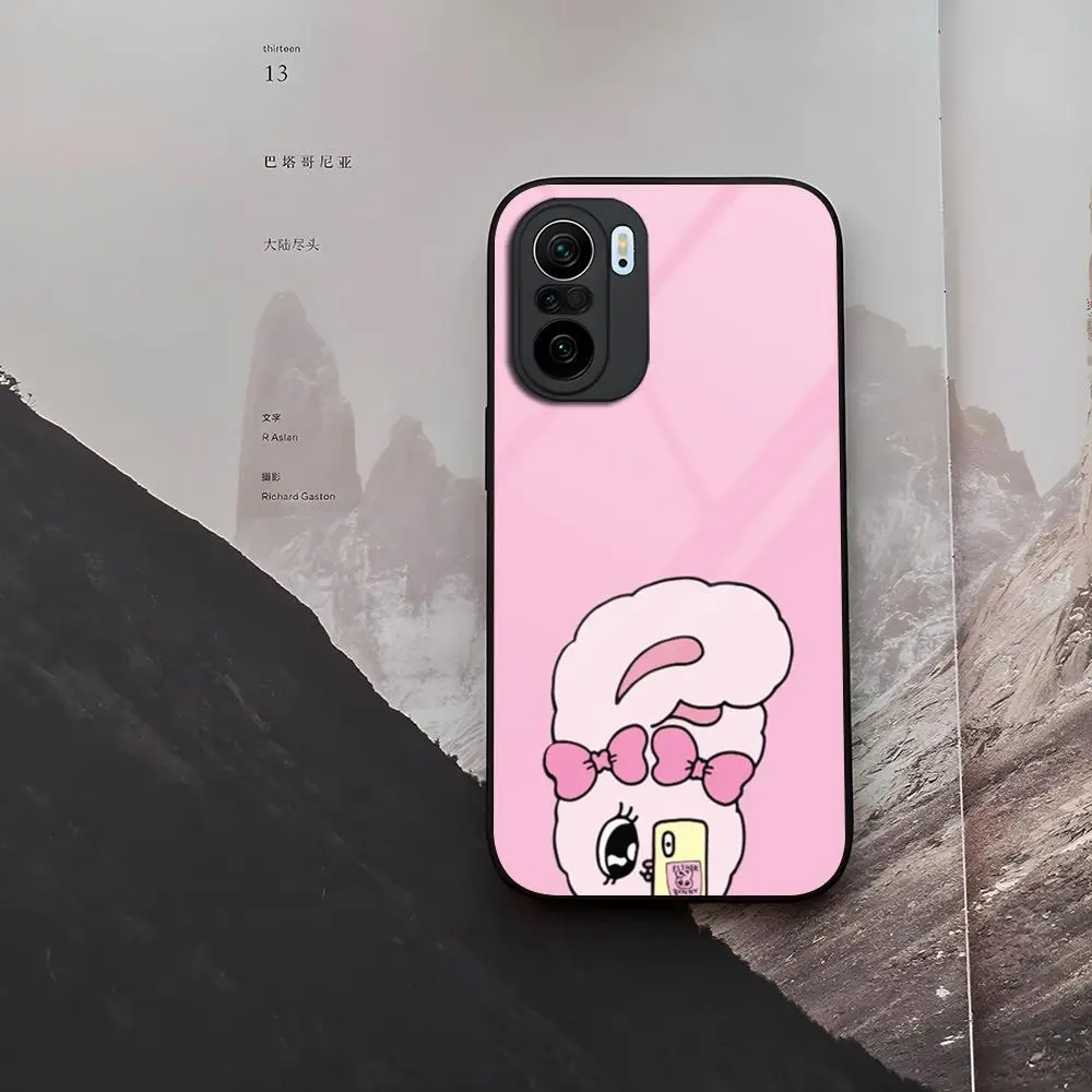 Фото Милый чехол для телефона с рисунком кролика Esther, закаленное стекло для Xiaomi 15 14 12 Lite Pro 13 11t Lite POCO M6 M5 X6 X5 X3 F5 F6 Pr №4