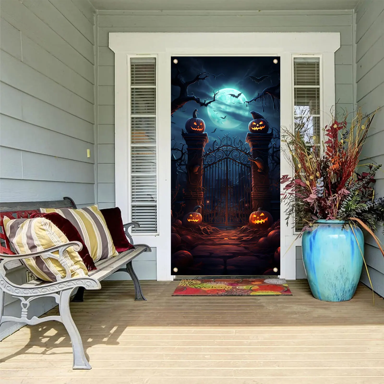 70x35 Дюймов Искусственная Тыква Для Украшения Хэллоуина С Фоном Тематической