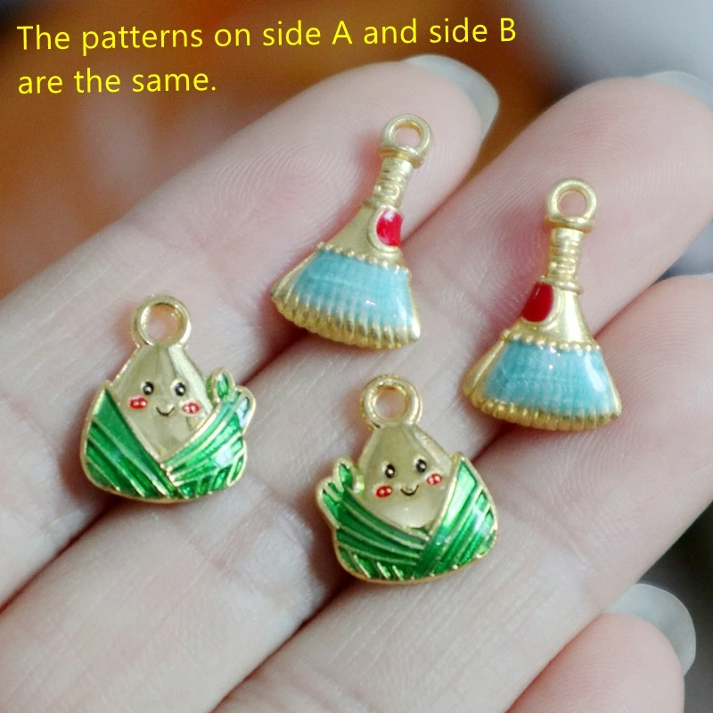 10 шт. двусторонняя эмалированная подвеска-Талисман из сплава