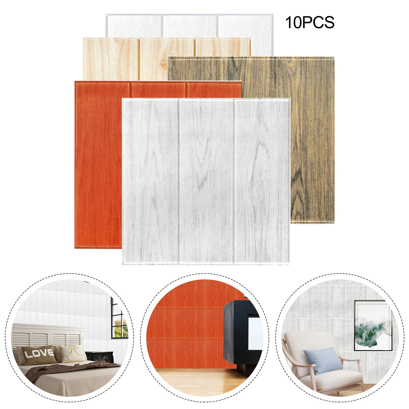 

10pcs 3D Foam Wall Sticker Wallpaper DIY Home Room House Decoration Self Adhesive For Protect Kids Child Bedroom White Brick