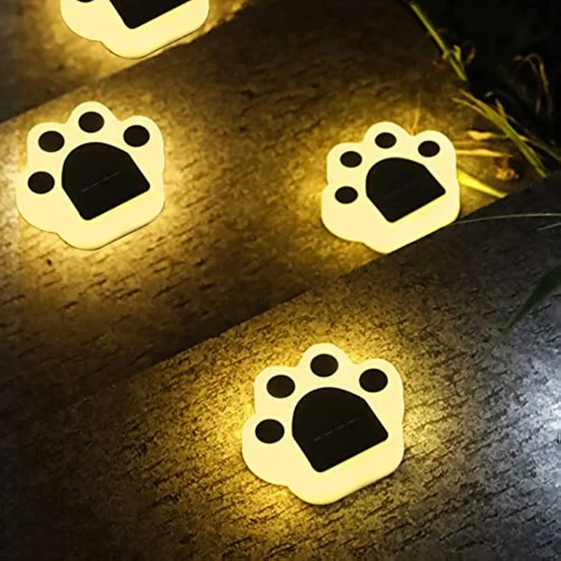 

Paw Print Solar Ground Light Garden Light Landscape Lighting Outdoor for Pathway Yard Lawn Patio Yard Flowerbed Lamps Decoration