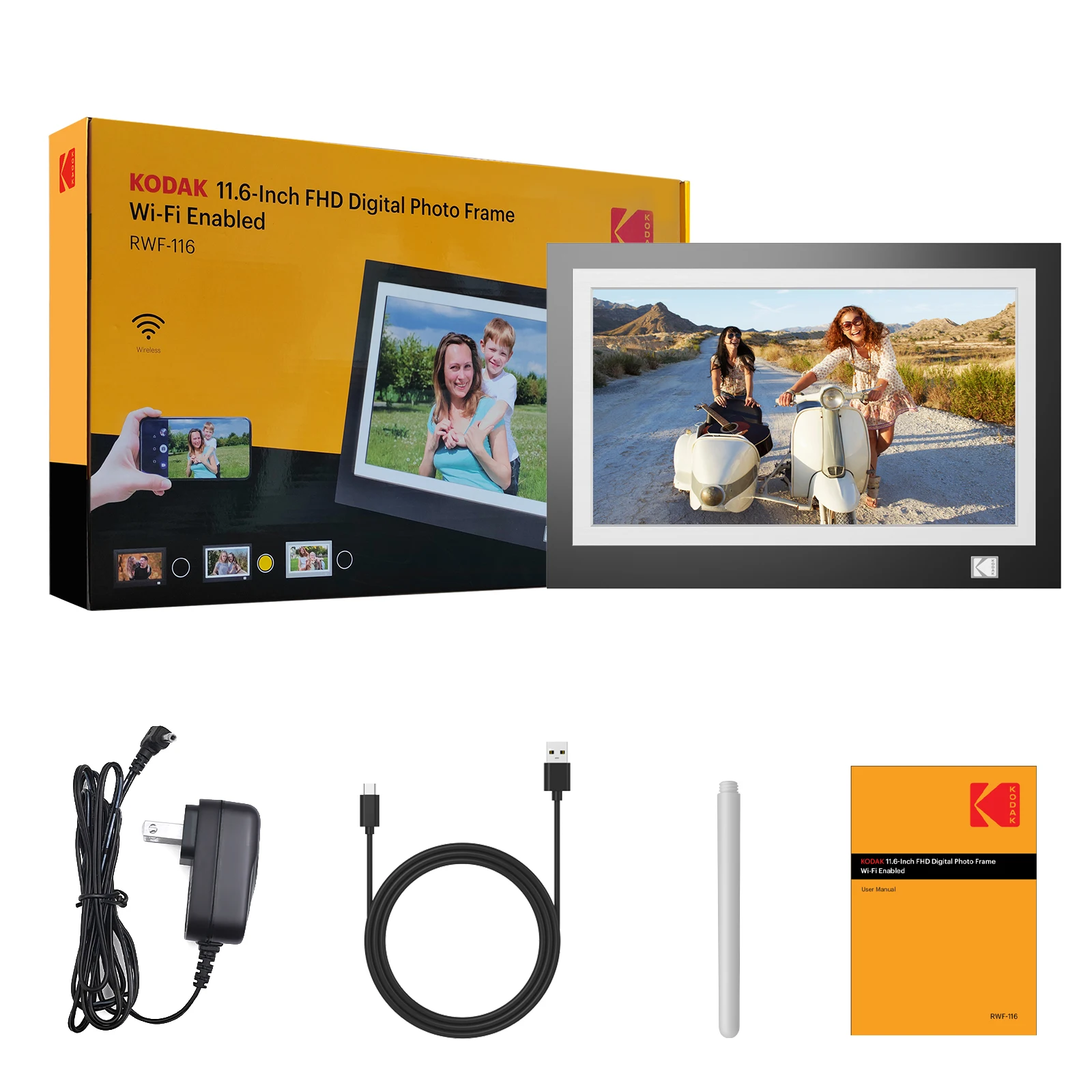 【1 year warranty】Kodak 11.6 Inch WiFi Digital Picture Frame,1920*1080 HD IPS Touch Screen with 32GB Storage,Instant Share Photo images - 6