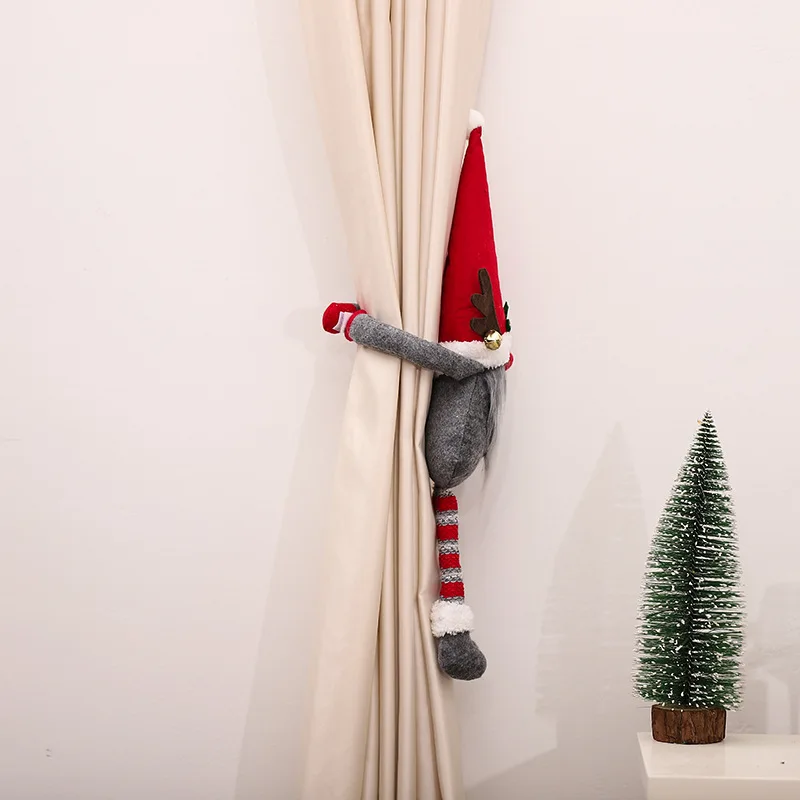 Рождественское украшение занавеска для пары кукол Рудольфа пожилых людей