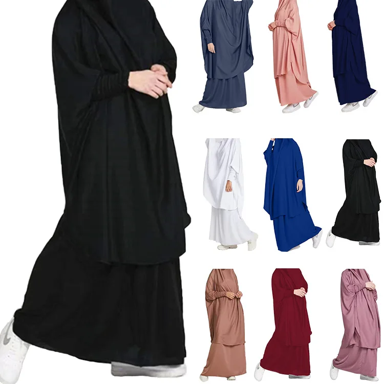 Женское турецкое платье, однотонное платье, женское платье из двух частей, Женская Abaya, Турция