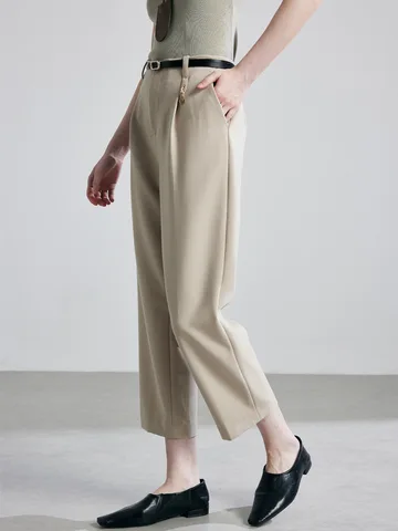 СуяДрим прямые брюки женские из вискозы и спандекса черные/хаки