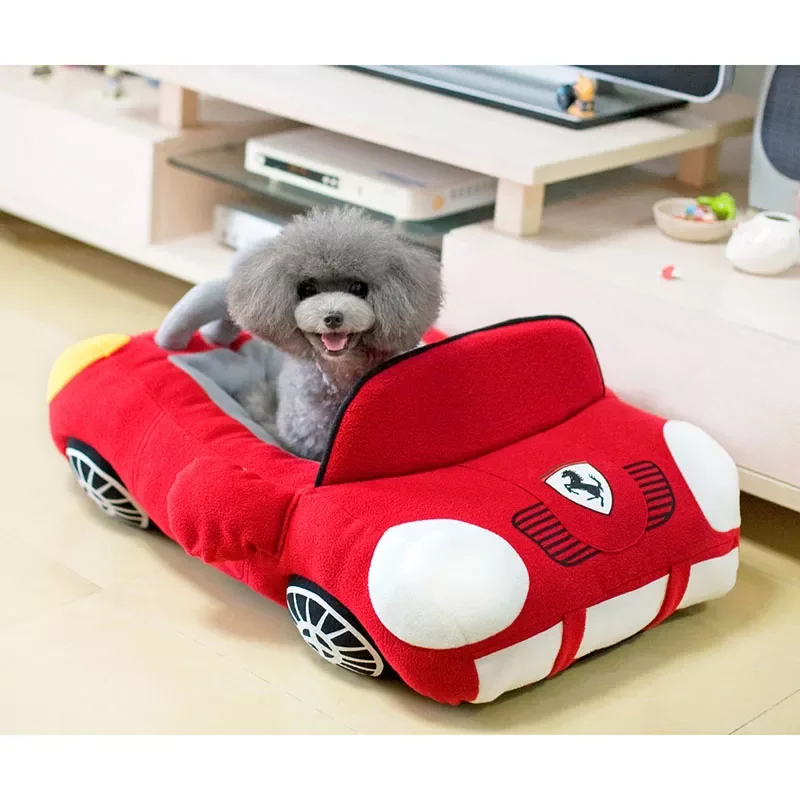 

2023NEW Dog Bed Cool Sports Car Shaped Pet Bed House Chihuahua Yorkie Small Dog House Waterproof Warm Soft Puppy Sofa Kennel