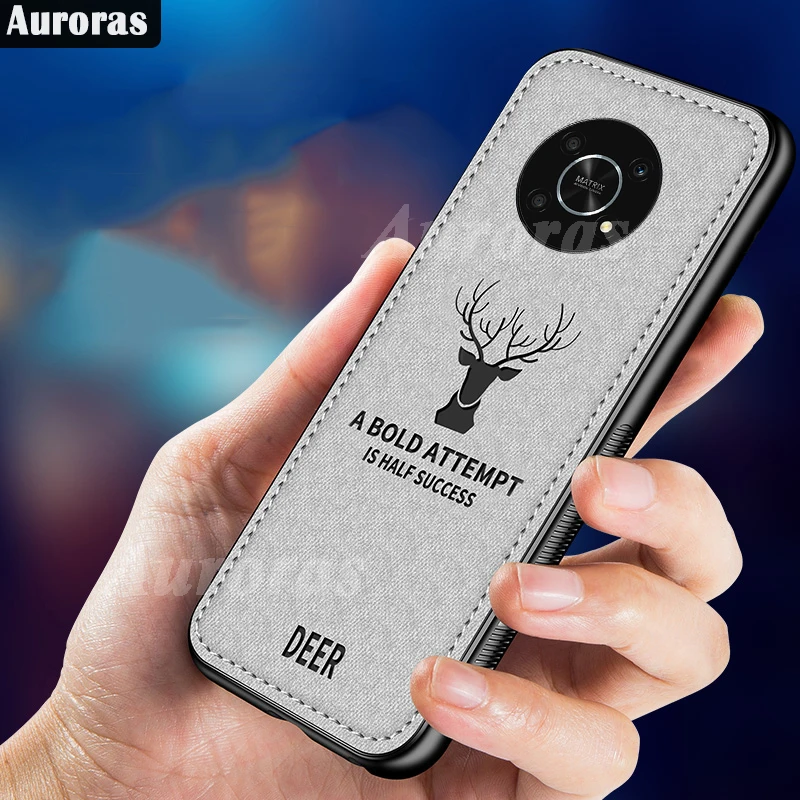 Auroras чехол для Honor X9 X8 4G 5G роскошный брендовый тканевый Мягкий с оленем X7 Elk Back Cover -