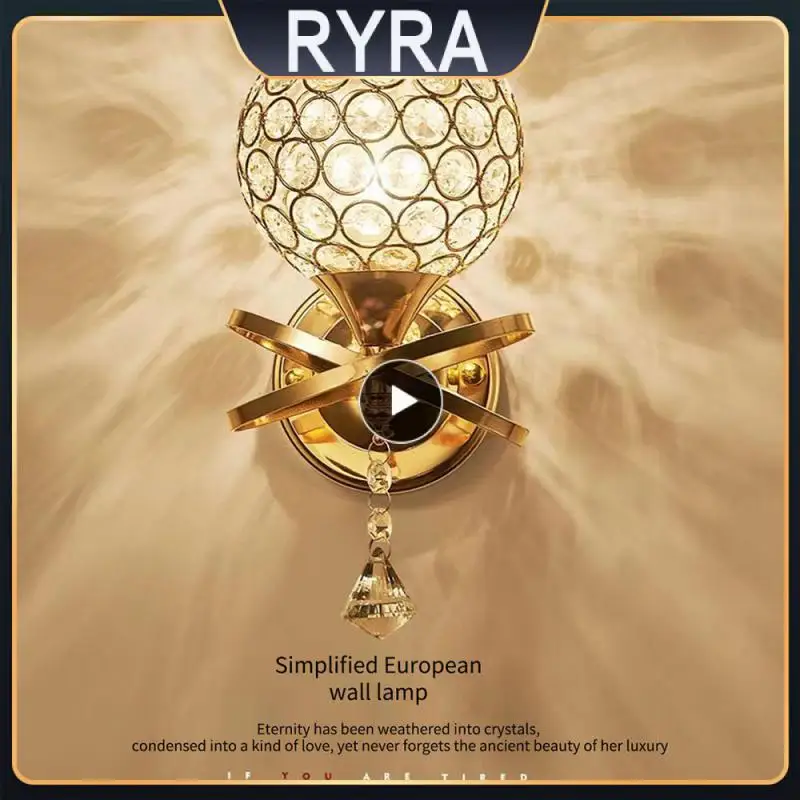 

Wall Lamp Energy-saving Modern Crystal Lights Hanging Wall Lighting Crystal Wall Light E27 Creative 220v