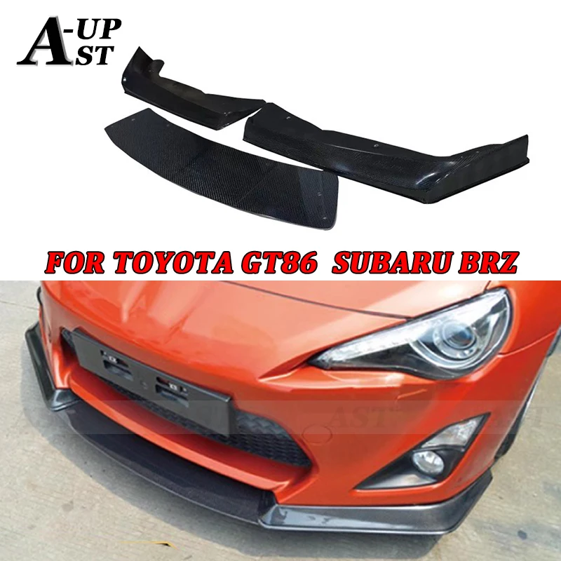 Для 2012-2019 Toyota GT86 Subaru BRZ передний бампер из углеродного волокна нижний