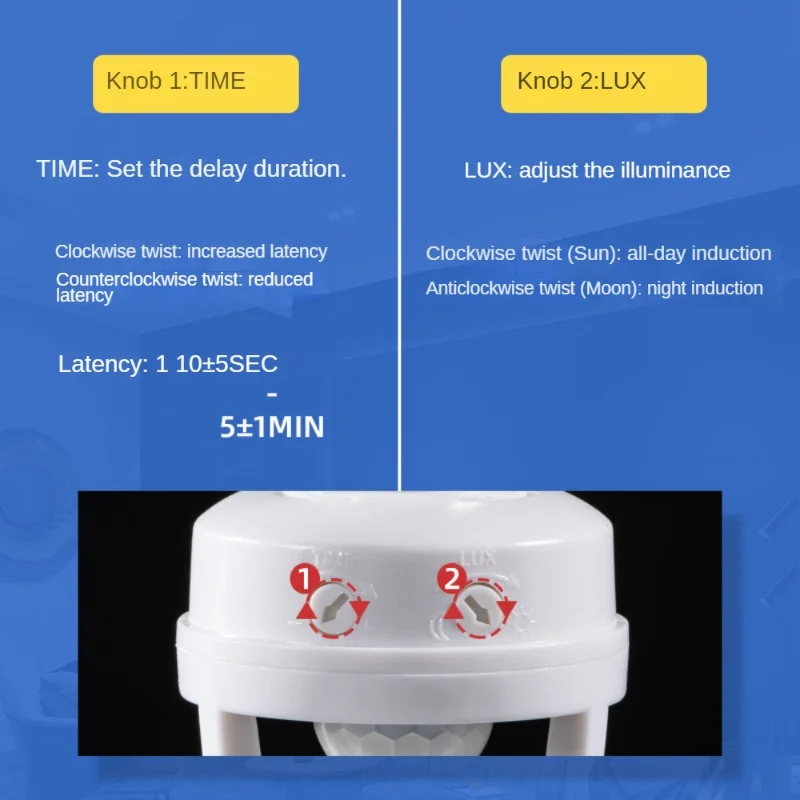 Индукционный датчик движения VzzUoo для человека 360 градусов цоколь E27 110-240 В