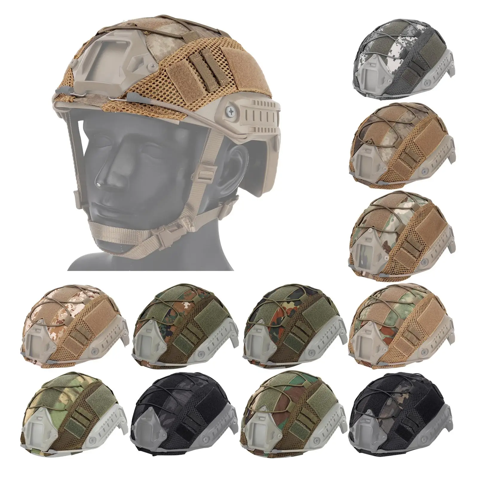 

Тактический чехол для шлема Fast MH PJ, аксессуары для страйкбола, пейнтбола, армейского шлема