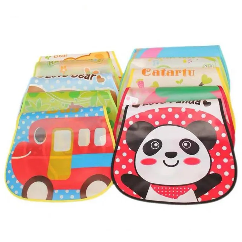 

Baby Bibs Waterproof Lunch Boys Girls Infants Cartoon Pattern Burp Cloths for Children Self Feeding Care