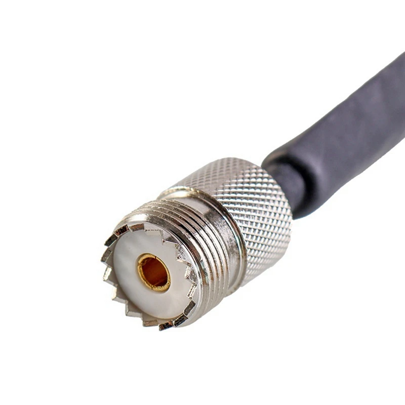 Window/Door Pass Through Flat RF Coaxial Cable SO239 UHF Female To UHF Female 50 Ohm RF Coax Pigtail Extension Cord images - 6