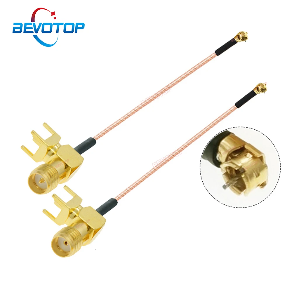 

BEVOTOP DIY IPEX Mini MS156 to SMA Female Right Angle 4 Pin PCB Mount RG178 Cable for WIFI LTE Modem Antenna Extension Jumper