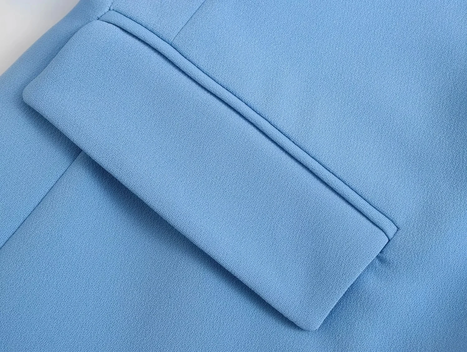 Jenny&Dave England Style Office Lady Jacket Tops Fashion Blue Color Casual Blazers Women