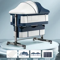 Baby Crib Cradle Newborn Movable Portable Nest Crib Baby Travel Bed Game Bed with Mosquito Net Sleeping Bed Baby Rocking Bed