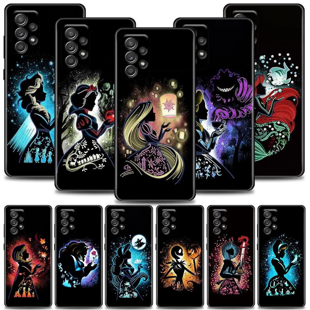 

D-Disney Princess Drawings Rapunzel Ariel Case For Samsung Galaxy A32 4G A33 Case A13 A23 A31 A01 A02 A03 A11 A22 Silicone Cover