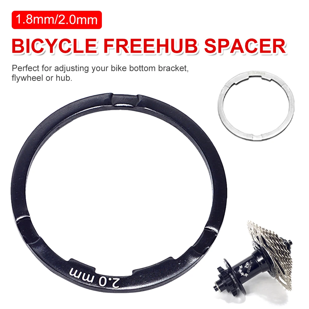 

1/2Pcs Bicycle Freehub Spacer 1.8mm/2mm MTB Road Bike Bottom Bracket Spacer Aluminum Alloy Cassette Flywheel Washer