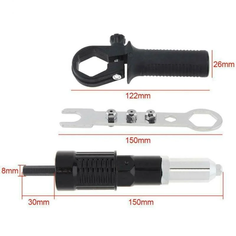 

Professional Rivet Gun Bit Adapter Electric Rivet Nut Gun Movement Pull Accessories Cordless Rivet Insert Nut Tool