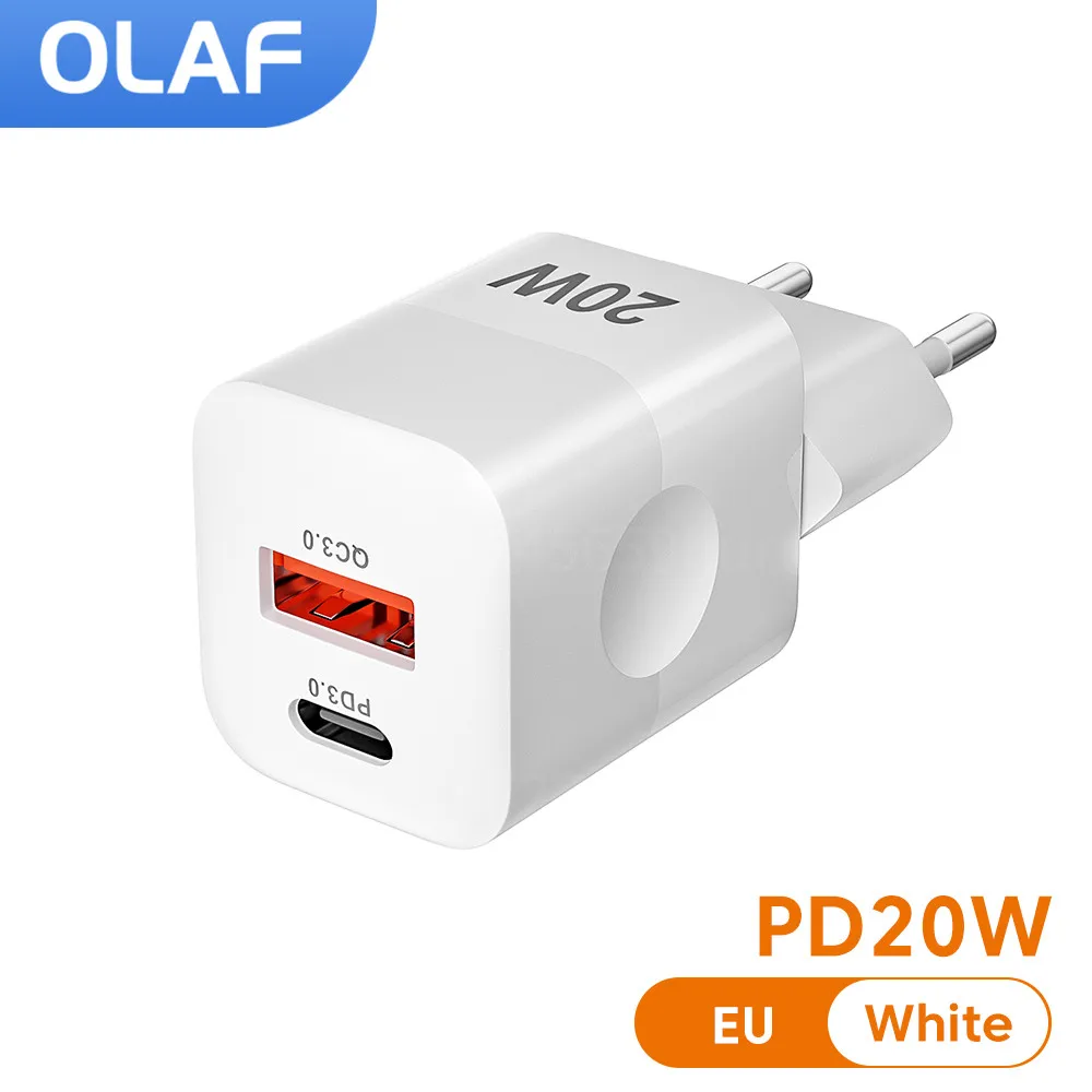 

Olaf PD 20W USB C зарядное устройство для iPhone 14 13 12 11 Pro Быстрая Зарядка адаптер для Xiaomi Samsung Huawei usb зарядное устройство