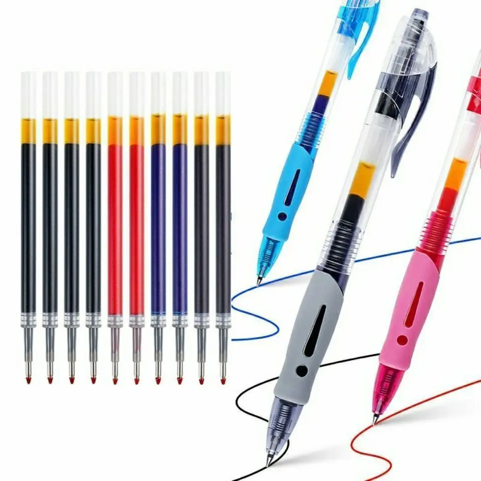 

2022 25pcs Press Gel Pen Black Refill 0.5mm Ballpoint Wholesale Fountain Carbon School Supplies Signature