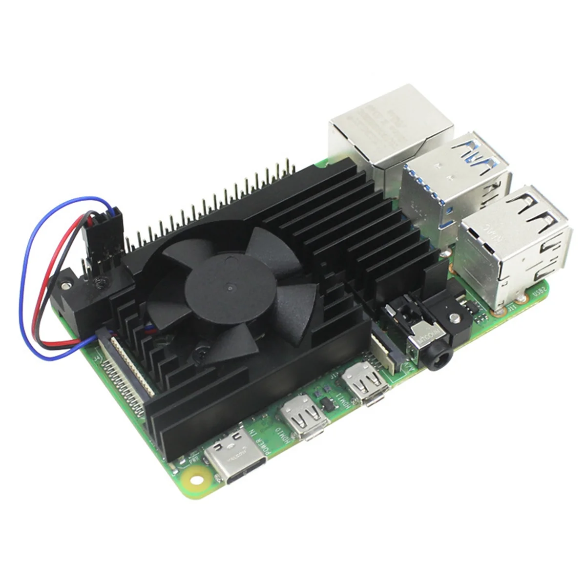 

For 4B Development Board Radiator Equipped with 3510 Ultra Silent PWM Speed Regulating Cooling Fan Module