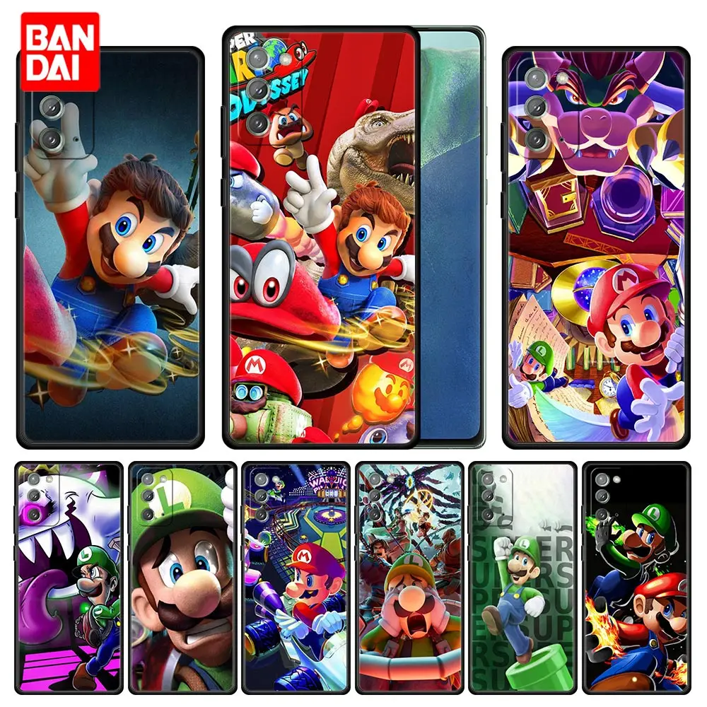 

Cover Case for Samsung Galaxy Note 20 10 9 8 S21 S20 FE Plus Ultra Lite 4G 5G Shell Bag Soft Luxury Funda Super Mario People