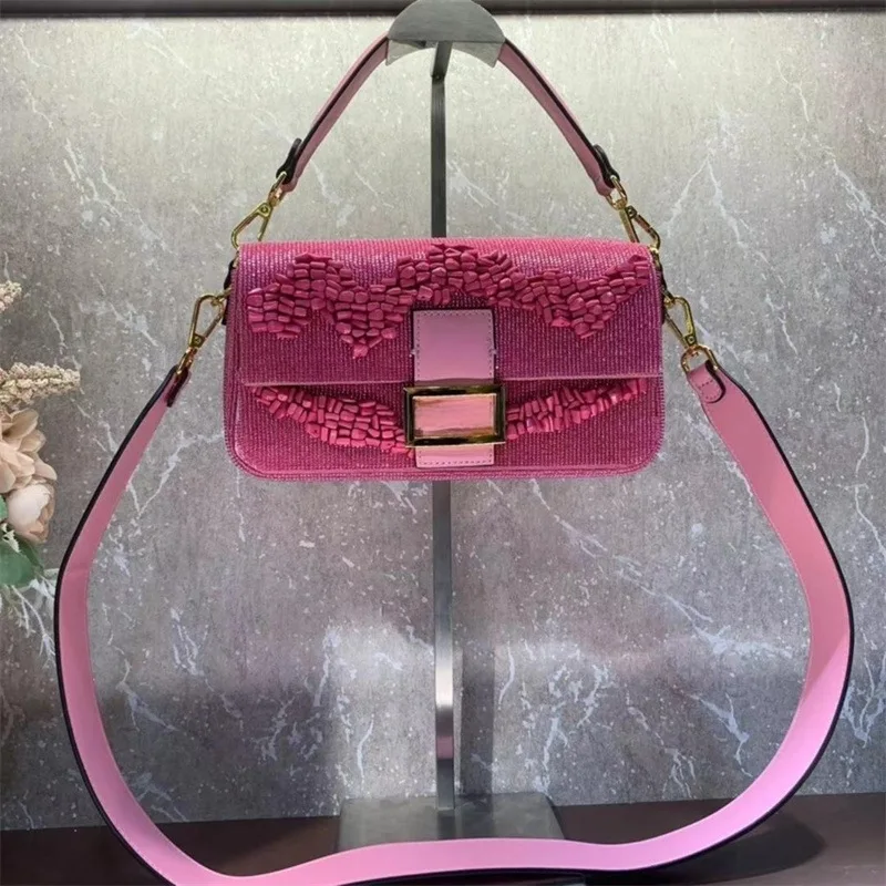 

2023 New Single Shoulder Bag Fashion Women's Bag Beaded Underarm Bag Crossbody Bag Multifunctional Party Bag Purse Handbag