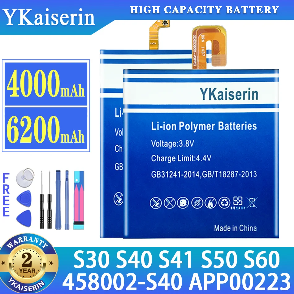 

YKaiserin high quality Battery for CAT S40 458002-S40 S41 APP00223 S30 S50 S60 Batterij + Free Tools