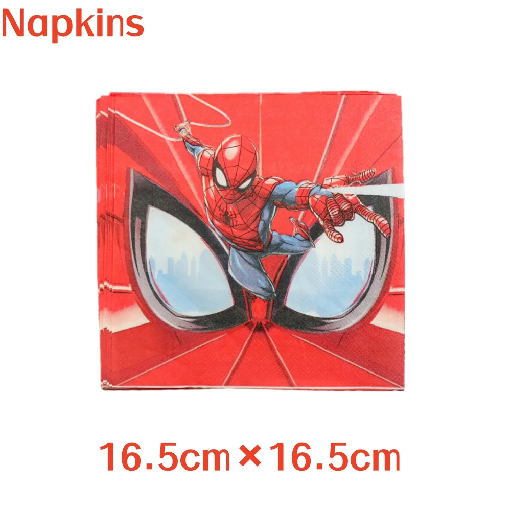 41 шт. украшения для дня рождения Человек-паук бумажные тарелки салфетки скатерть