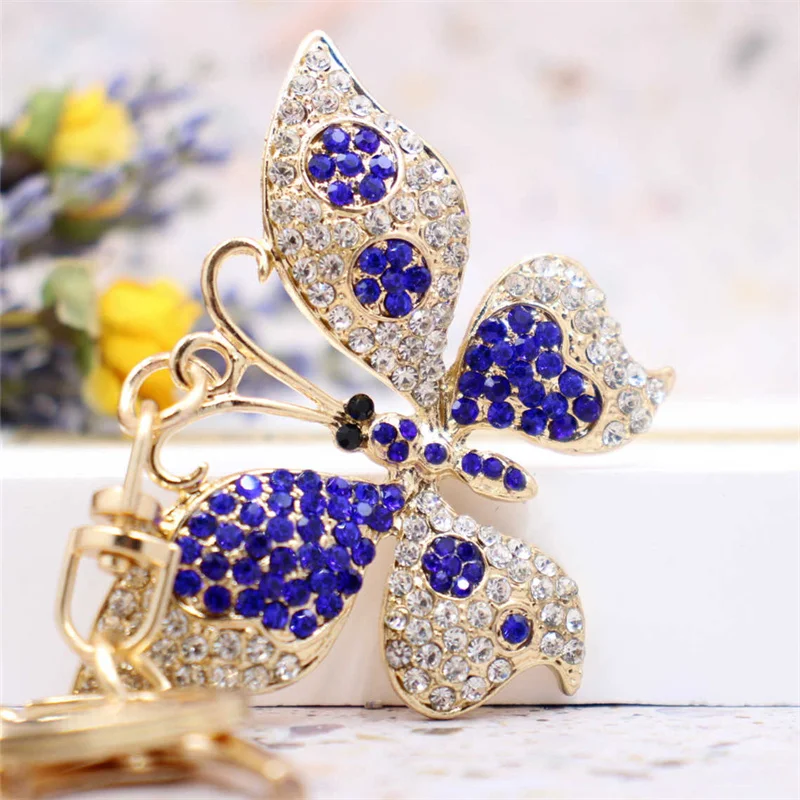 Необычный и фантазийный мультяшный золотой металлический брелок с белой