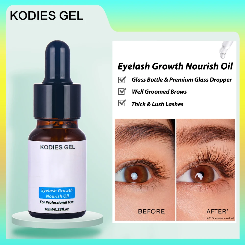 

KODIES GEL Lash Lift Castor Oil Eyelash Growth Serum 10ML Natural Medicine Treatment Lengthen Eyebrow Hair Enhancer Care Liquid