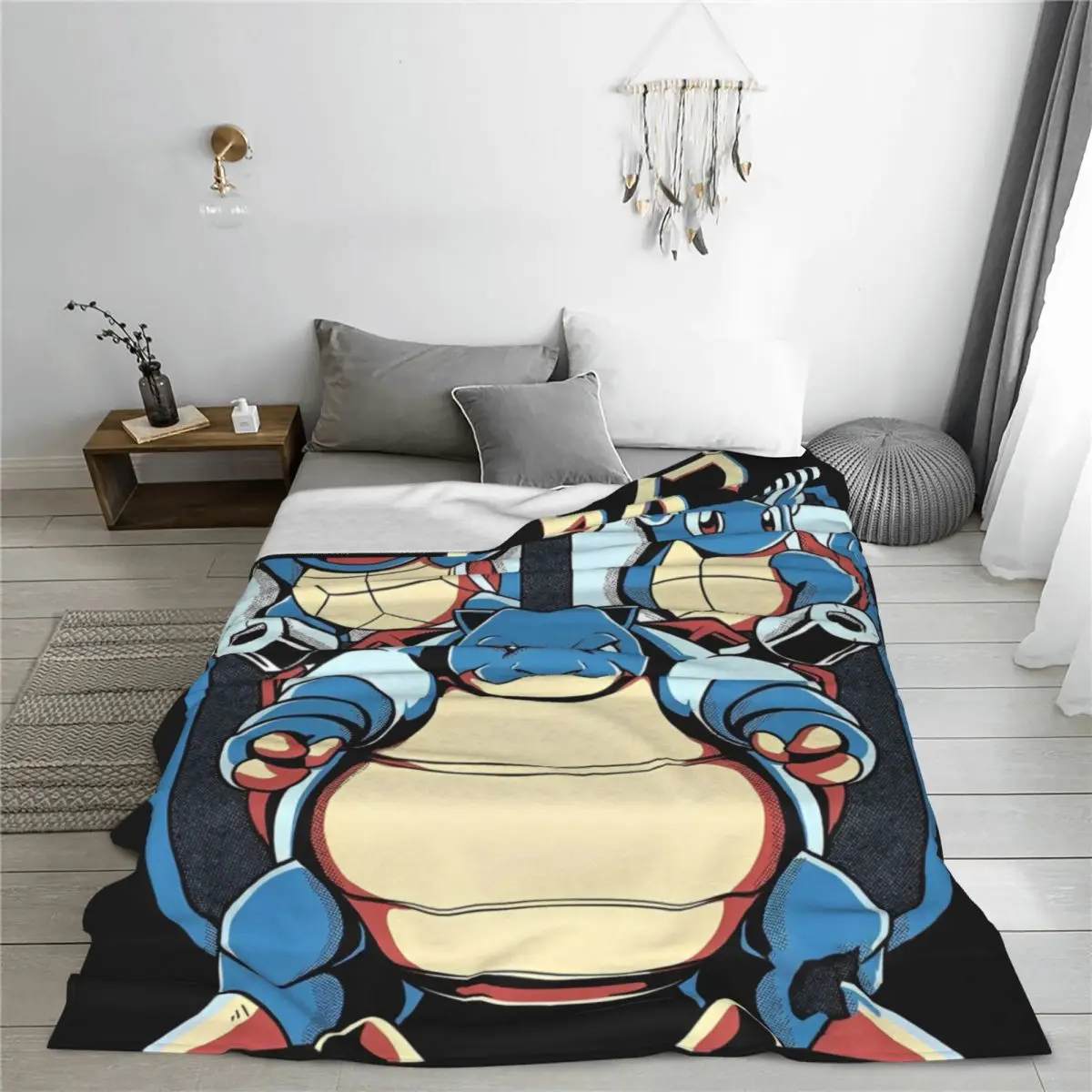 Аниме Pokemon Blastoise мультфильм шерстяные одеяла походное фланелевое одеяло для