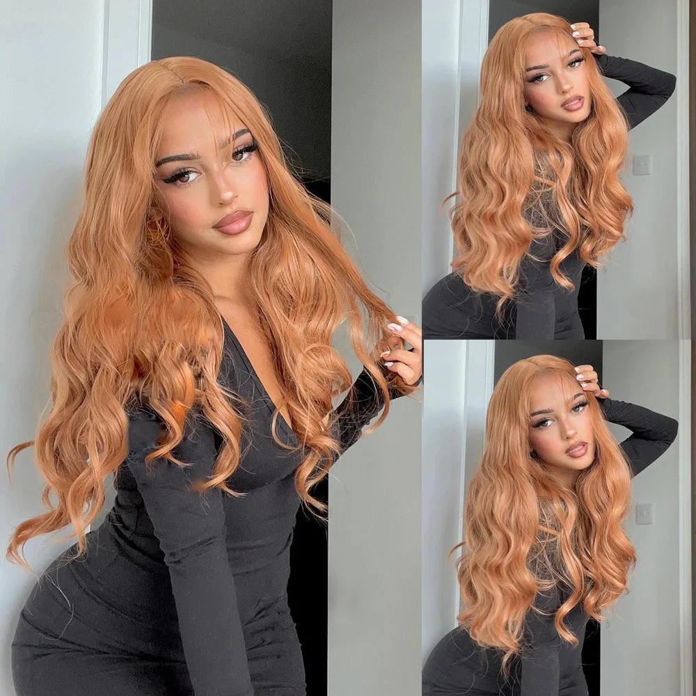 13x4 Blonde Lace Front Wig Brazilian Straight Lace Front Human Hair Wigs For Women Ginger Orange Body Wave 4x4 Closure Lace Wig