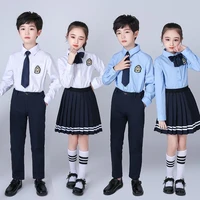 2pcsset 2022 summer teens girls boys cloth jk sailor suit your name uniform bow blouse shirt skirt or pants university