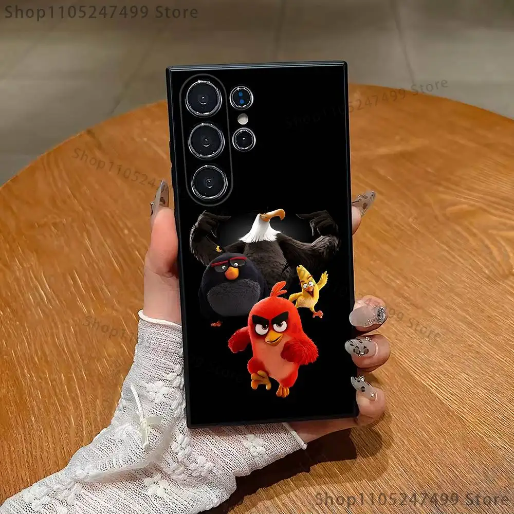 Фото Чехол для телефона Game A-Angry B-Birds для Samsung S25, S24, S21, S22, S23, S30, Ultra, S20, Plus, Fe, Lite, Note, 10,9,5G, черный чехол №3