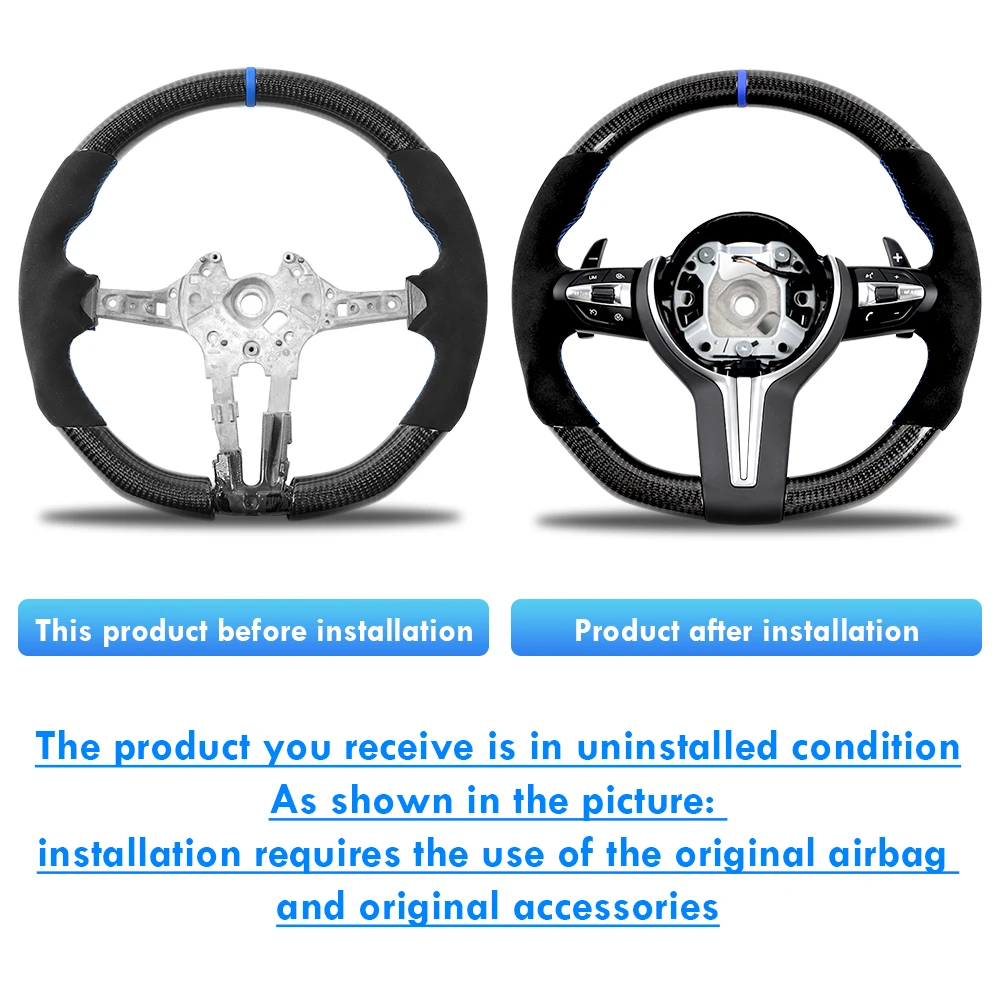 Чехол на руль из углеродного волокна для BMW F10 F20 F25 F30 F32 F48 M3 M6 550D 328M обновленный