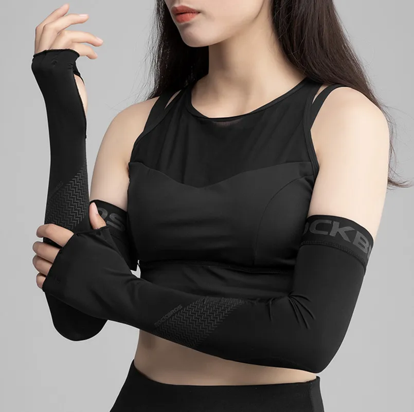 

ROCKBROS Summer Arm Sleeves Ice Fabric Motorcycle Sleeves Running Bike Arm UV Protect Basketball Camping Riding Cycling Sleeves
