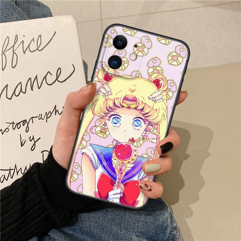 Мягкий чехол 55AS с аниме Сейлор Мун для Samsung J2 Prime J4 Core J5 J6 Plus J7 Pro J8 S7 Edge S8 Note 8 9 10 Lite 20