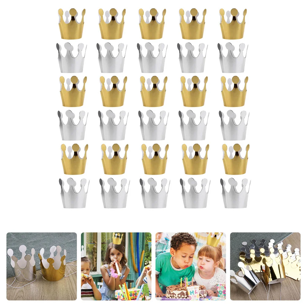 

Birthdaypaper Party Hats King Kids Golden Hat Crownsgold Kidfavors Headwear Decoration Rhinestone Girls Headdress Headband Prom