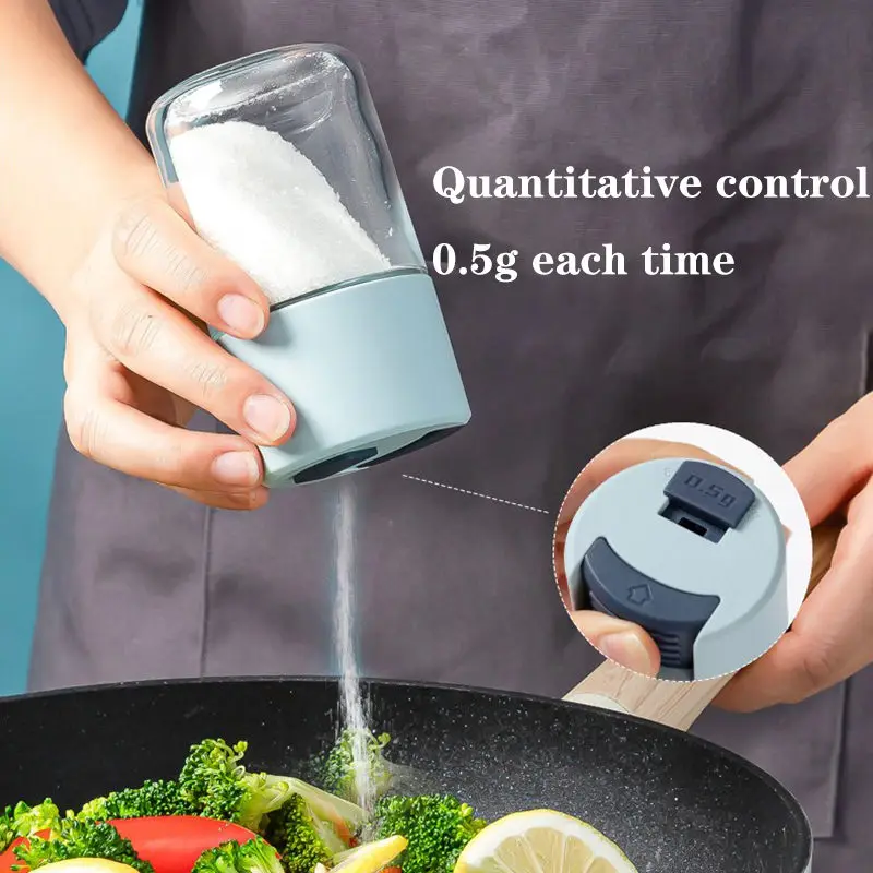 

Press-type Quantitative Salt Shaker Quantitative Salt Sprinkler Seasoning Tank Kitchen Dust-proof Seasoning Bottle Tool