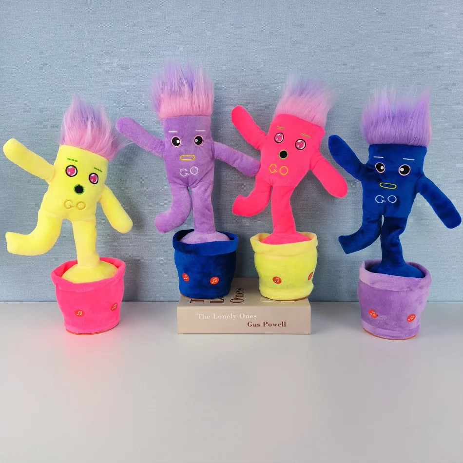 

Новая колбасная кукла Монстр Танцующая светящаяся записываемая электрическая плюшевая кукла аниме фигурка детские рождественские подарк...