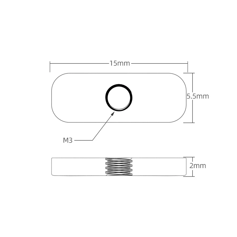 Фото Ремневые гайки Makerbeam типа XL, M3 T-nut XL T-nut X, ремневая гайка для Voron V0 V0.1, деталь для 3D-принтера, «сделай сам», проектные гайки №2