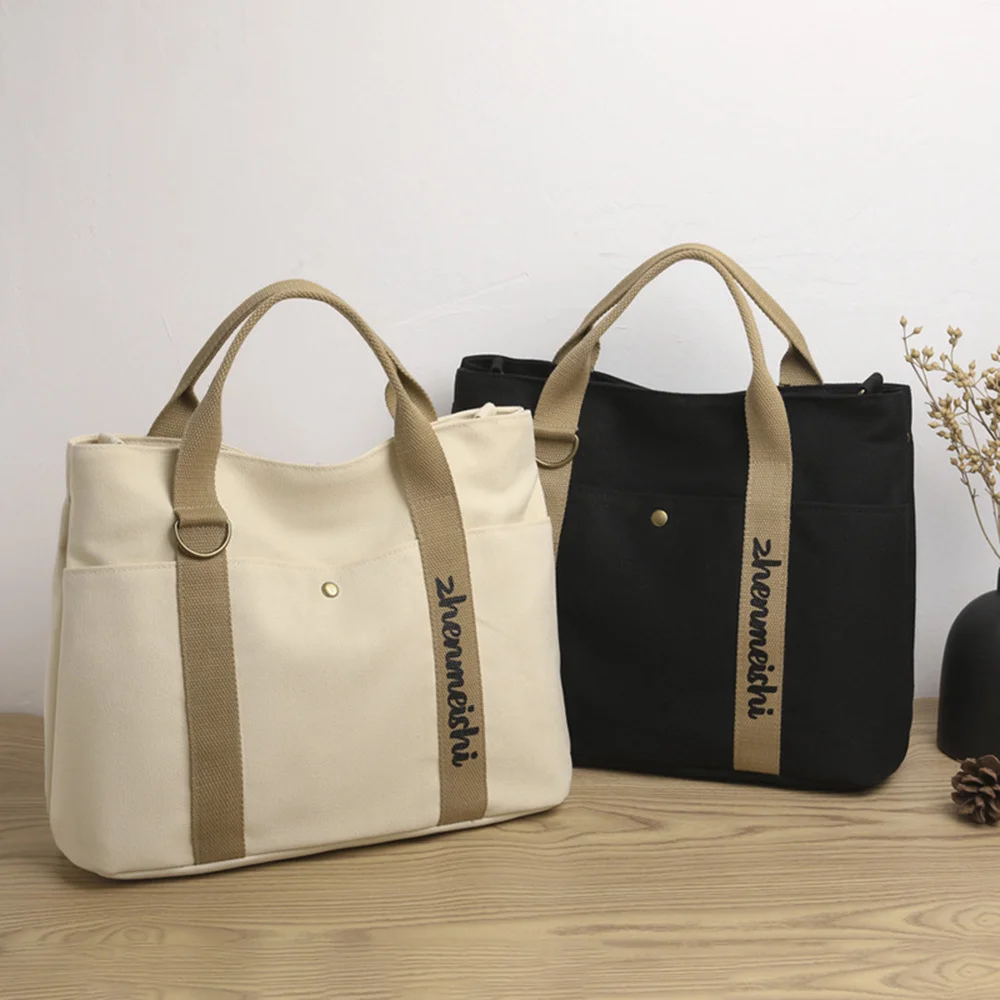 

Design Canvas Women Handbags Large Capacity Computer Shoulder Bags Letter Messenger Bags Shopping And Travel Casual Bags