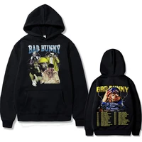 hip hop rapper bad bunny graphic print hoodie mens heavyweight sweatshirt with hood men women fashion brand harajuku hoodies
