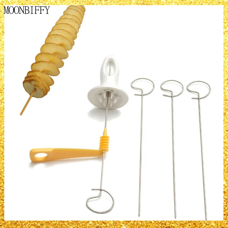 Вращающаяся башня для картофеля спиральный нож нарезки шпажка ручной циклонный