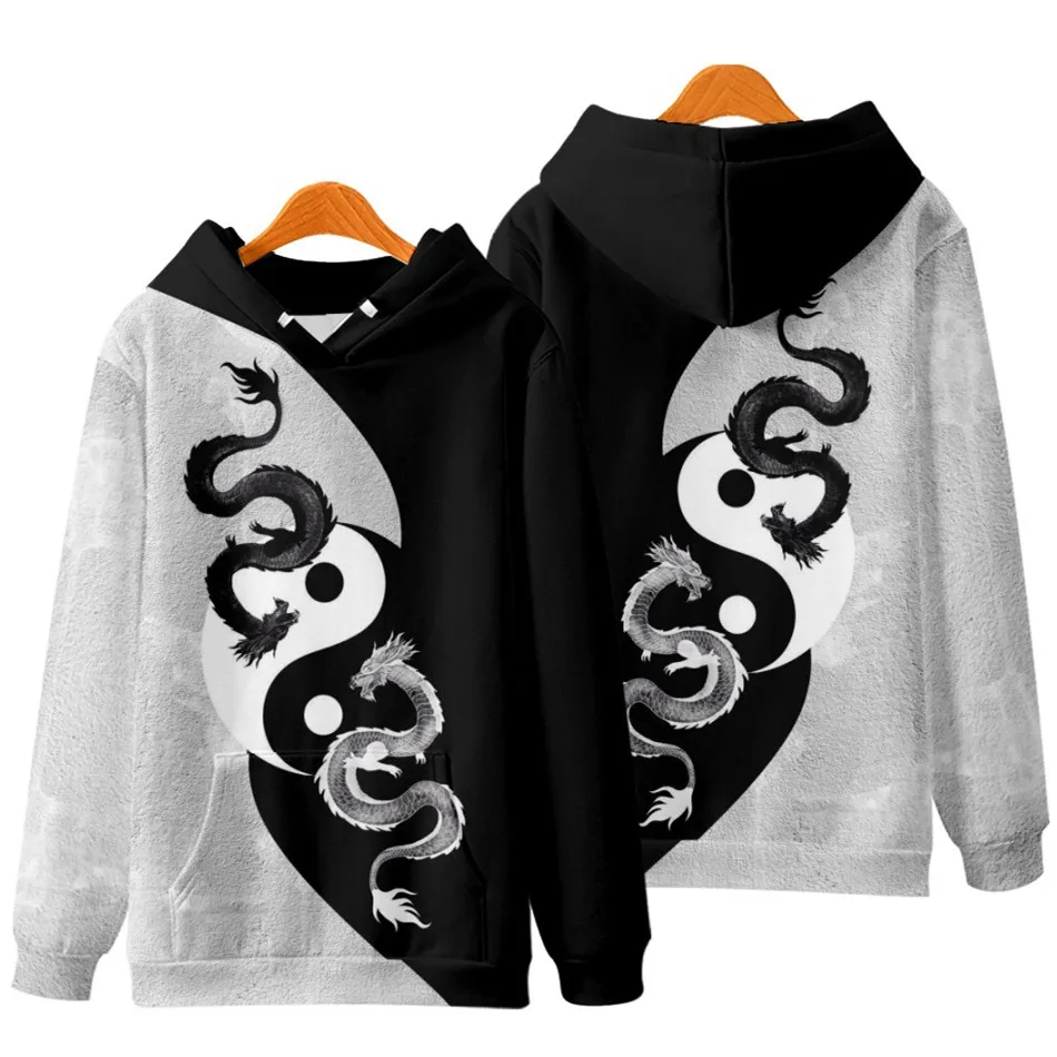 

Осенний пуловер с длинным рукавом и 3D-принтом китайского Тай-Чи-дракона, мужские толстовки, повседневный Женский свитшот, уличная одежда в стиле Харадзюку