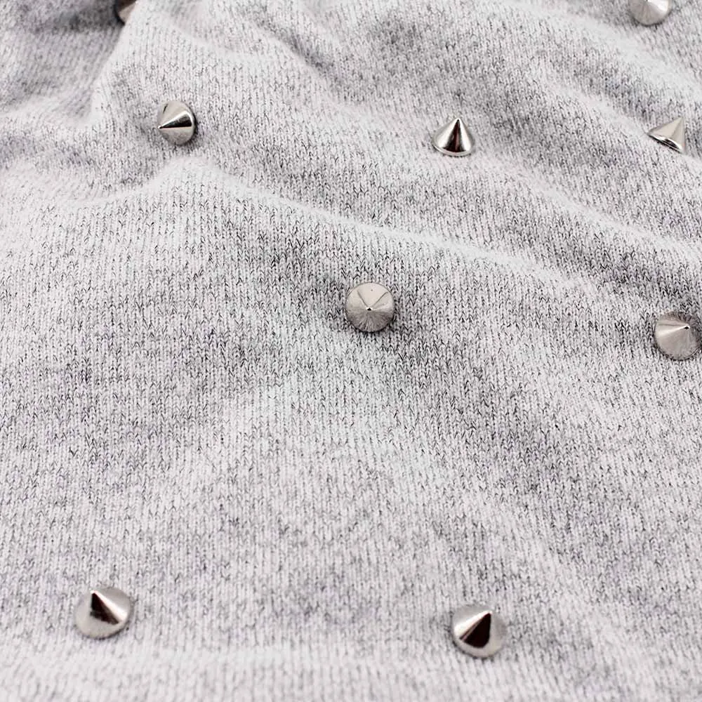 Однотонная зимняя модная однотонная шапка с заклепками для взрослых