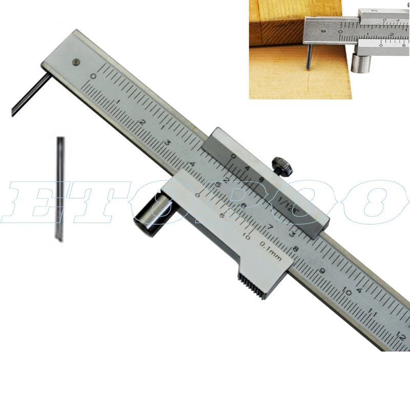 

0-200mm Marking Vernier Caliper With Carbide Scriber needle Parallel Marking Gauging Ruler Measuring Instrument Tool