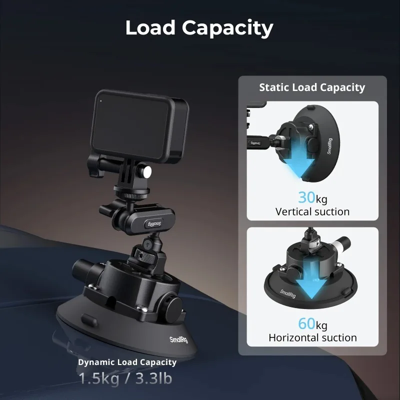 Крепление-присоска SmallRig 58555856 для экшн-камер DJI Osmo с шаровой головкой, держателем для телефона и магическим кронштейном, аксессуар для экшн-камер (art.: 3920dbecb5357) - 3920dbecb5357